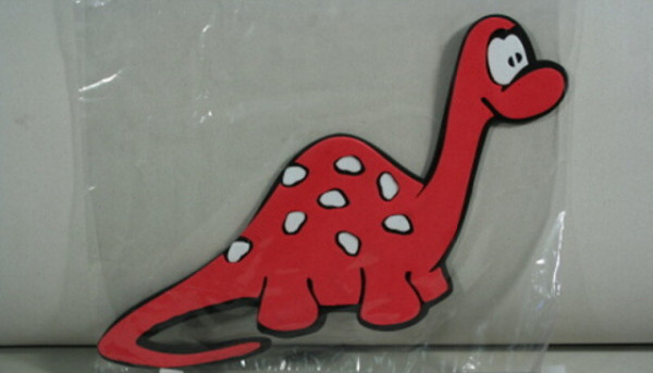Dekorace Dinosaurus červený nalepovací