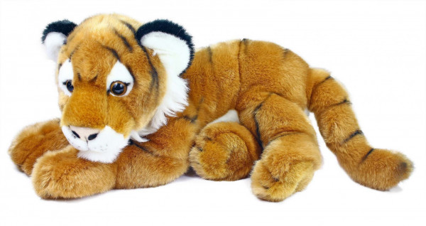 Plyšový tygr hnědý ležící 40 cm