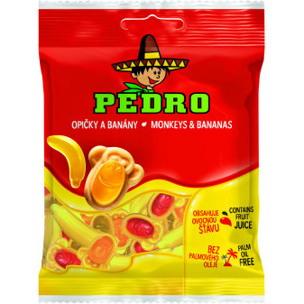 Pedro Želé bonbóny Pedro Opičky a banány 80 g