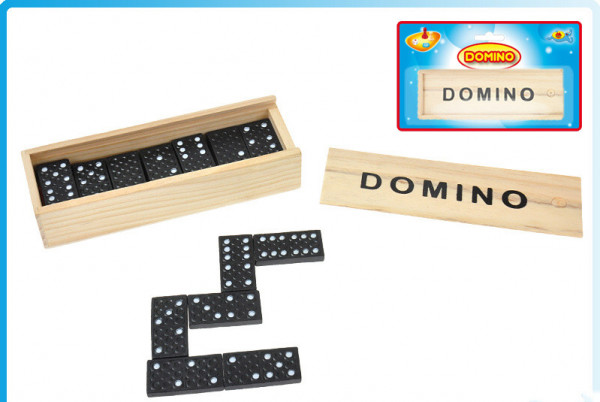 Domino dřevěné 15 x 15 x 3 cm na kartě