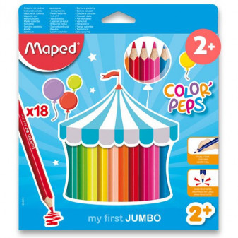 Maped Pastelky Maped Color'Peps Jumbo - 18 barev, trojhranné