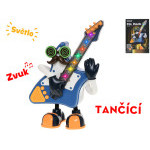 Mr. Rock kytara 25cm na baterie tančící se světlem a zvukem v krabičce