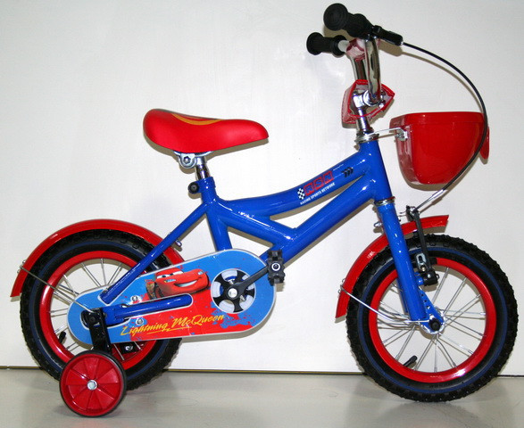 Freestyle dětské jízdní kolo Cars BMX 12' modré s pomocnými kolečky