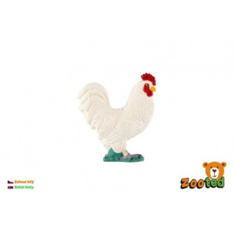 Zooted Kohout bílý kur domácí plast 5cm