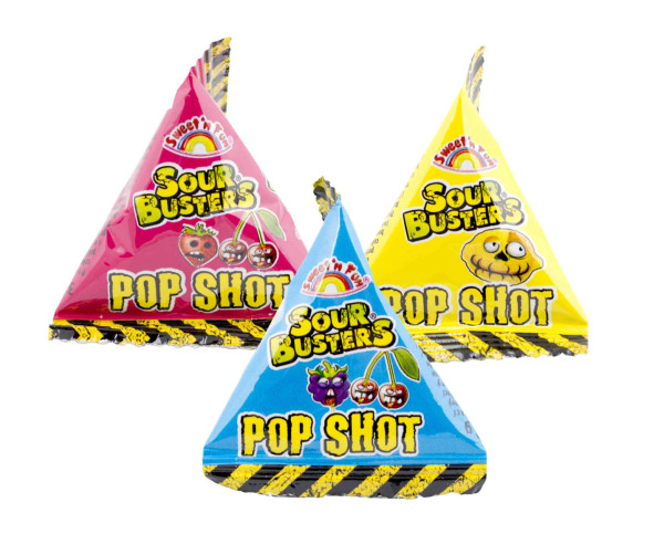 Sour Busters Pop Shots - práskací prášek 3g