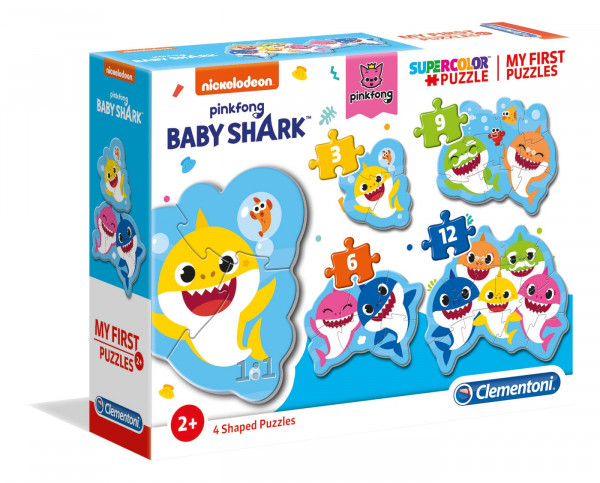 Clementoni 20828 Moje první puzzle Baby Shark 3+6+9+12 dílků