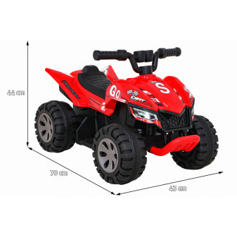 Vozítko čtyřkolka červená Quad the Fastest na baterie