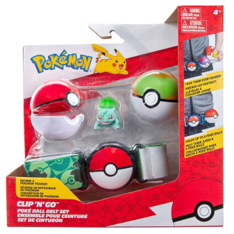 Jazwares Pokémon Clip 'n' Go Poké Ball s páskem Belt Set -  Bulbasaur