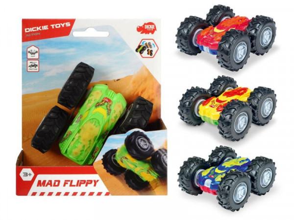 Dickie Auto Mad Flippy 10 cm převracecí na setrvačník,  4 druhy
