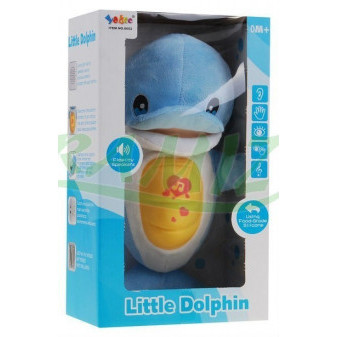 Delfínek modrý usínáček hrající a svíticí pro nejmenší