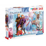 Clementoni 28513 Puzzle Maxi SuperColor Frozen Ledové Království 24 dílků