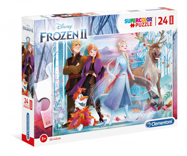 Clementoni 28513 Puzzle Maxi SuperColor Frozen Ledové Království 24 dílků