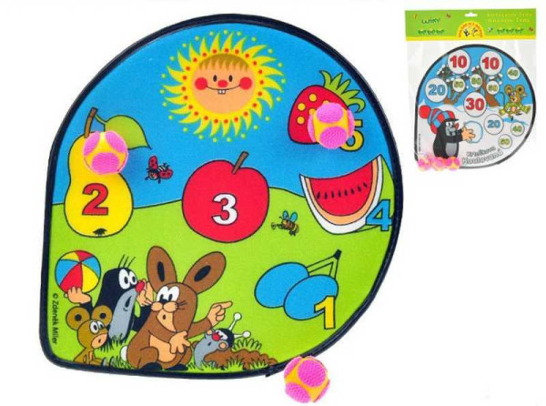 Terč Krtek krteček na suchý zip 30 x 30 cm