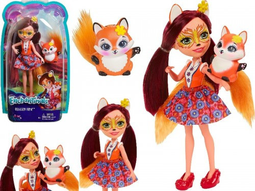 Mattel panenka Enchantimals se zvířátkem liškou Felicity fox FXM71