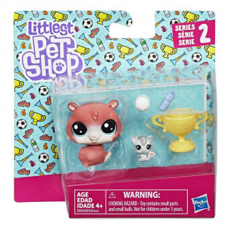 Hasbro LPS Littlest Pet Shop maminka s miminkem a doplňky hnědé