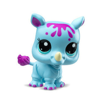 Littlest Pet Shop 1 figurka  3. série - nosorožec