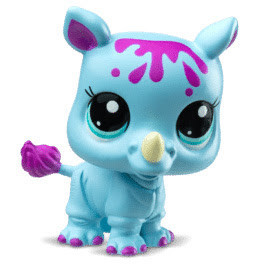 Littlest Pet Shop 1 figurka  3. série - nosorožec