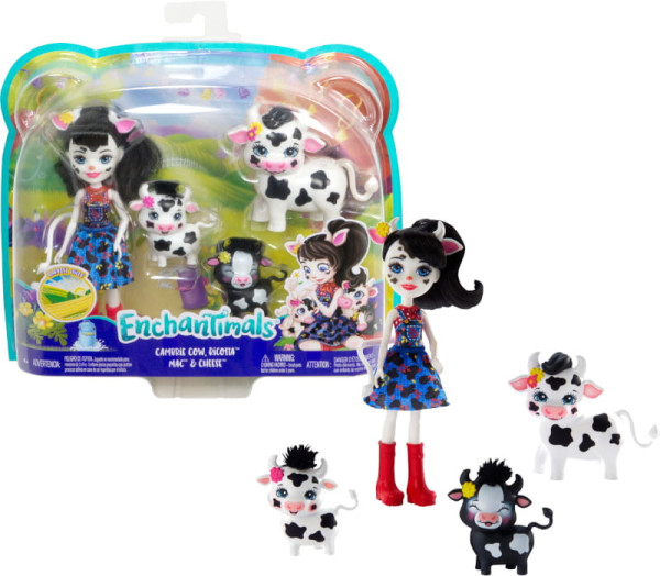 Mattel panenka Enchantimals tématické balení s kravičkami GJX43