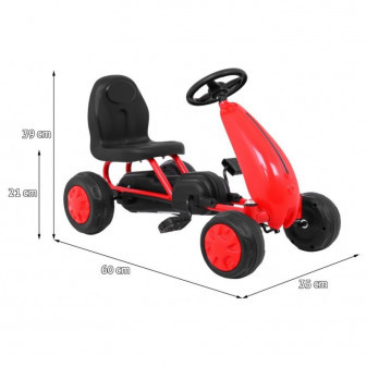 Minikára Gokart šlapací auto červené pro nejmenší