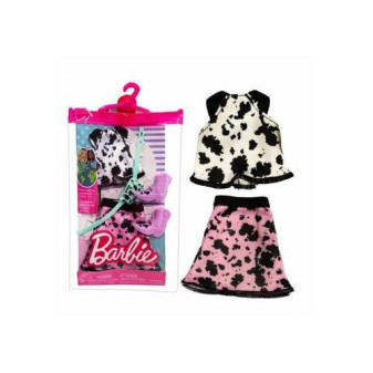 Mattel BRB Barbie Kolekce oblečení - Bílá halenka růžová sukně HJT18