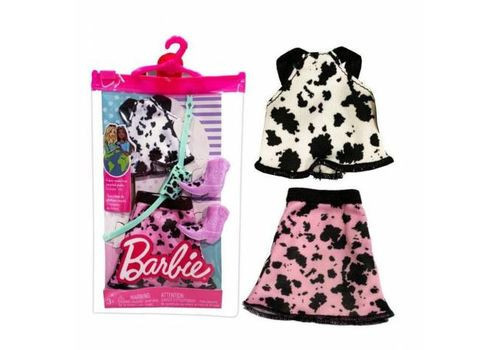 Mattel BRB Barbie Kolekce oblečení - Bílá halenka růžová sukně HJT18