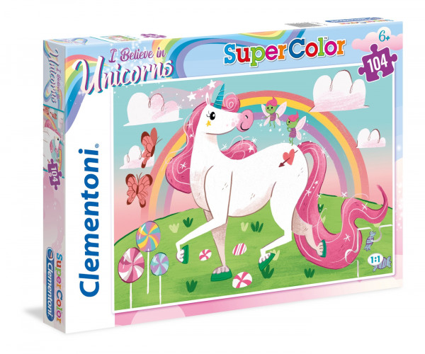 Clementoni 27109 I Believe in Unicorns - 104 pcs - Supercolor Puzzle