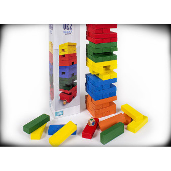 Albi Jenga věž barevná velká s kostkou