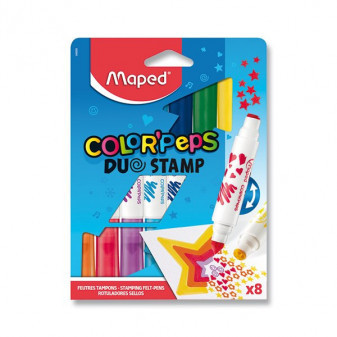 Maped Dětské fixy Color´Peps Duo Stamp sada 8 barev