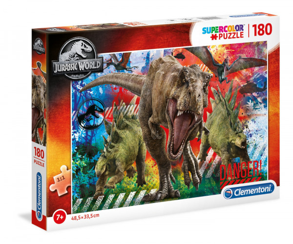 Clementoni 29106 Puzzle SuperColor Jurassic World 180 dílků