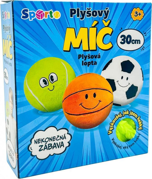 Mac Toys SPORTO Plyšový míč 30 cm