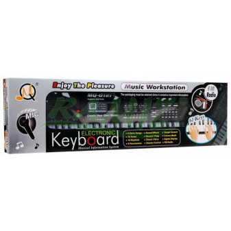Keyboard klávesy piáno dětské 61 kláves s rádiem mikrofonem a trafem