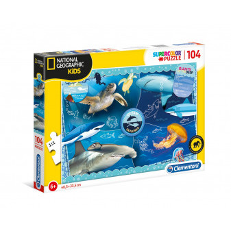 Clementoni 27141 Puzzle SuperColor National Geographic Kids Ocean Explorer 104 dílků