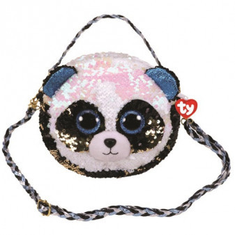 Ty  Fashion kabelka s flitry BAMBOO - panda, 15 cm