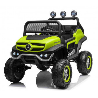 Mercedes Benz Unimog zelený vozítko na baterie 4x4