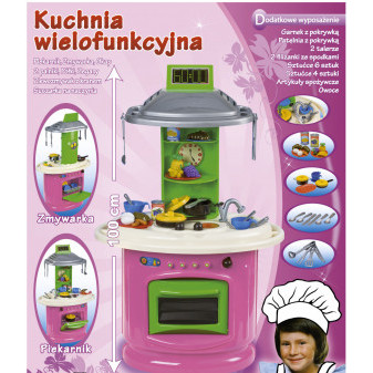 Kuchyňka kuchyň a myčka růžová dětská s bohatým příslušenstvím  100 cm