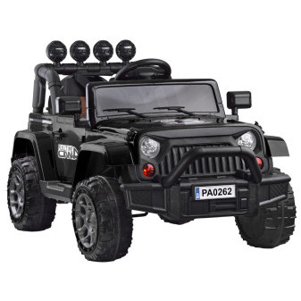 Auto Jeep elektrický Full Time 4WD černý vozítko na baterie