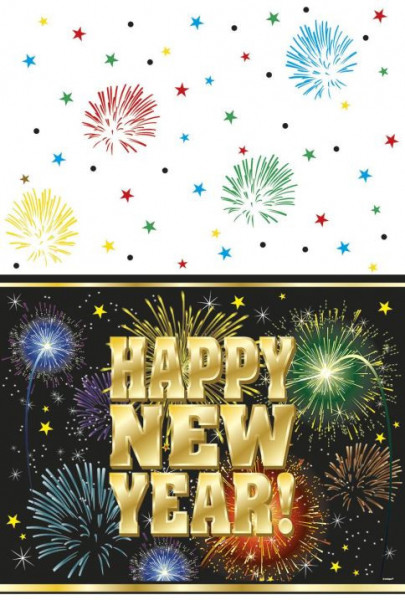 Ubrus Happy New Year - Silvestr 137 x 213 cm 1ks