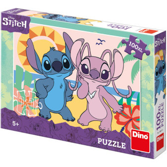Dino Puzzle Stitch na pláži 100 XL dílků