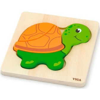 Viga dřevěné puzzle pro nejmenší - želva 10 x 11 cm