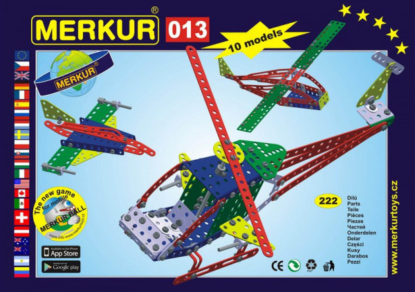Merkur  013 Vrtulník 10 modelů 222ks