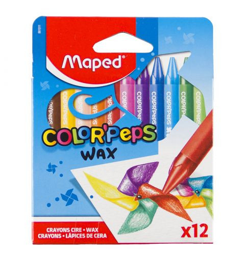 Maped Voskovky Maped Color'Peps Wax - 12 barev, trojhranné